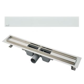 תעלת ניקוז APZ6 וכיסוי זכוכית לבן