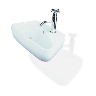 Colorado כיור מלבני תלוי או מונח עם חור לברז מימין