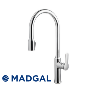 ברז ערבוב ניצב למטבח עם מזלף דו- מצבי נשלף