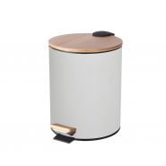 פח לשירותים לבן בשילוב במבוק