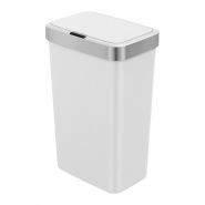 פח אשפה מרובע 50 ליטר HANNA סנסור לבן מט